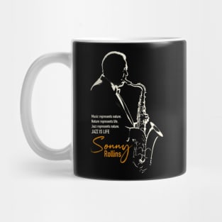 Sonny Rollins silhouette Mug